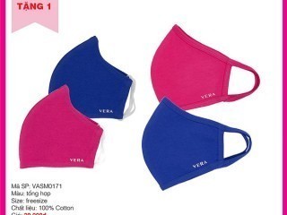 Vera mua 1 tặng 1 khẩu trang vải kháng khuẩn 100% cotton