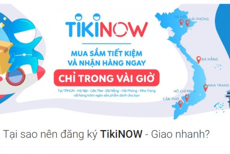 TIKI NOW  giảm giá 20k khi đăng kí sử dụng gói 1 tháng